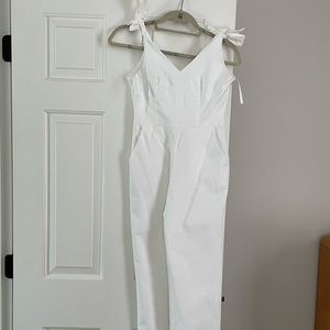 Revolve white jumpsuit perfect for spring and summer